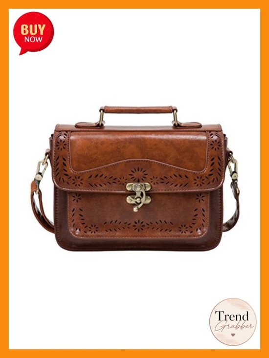 Handbags - PU Leather Satchel Purse Small Crossbody Messenger Bag Work